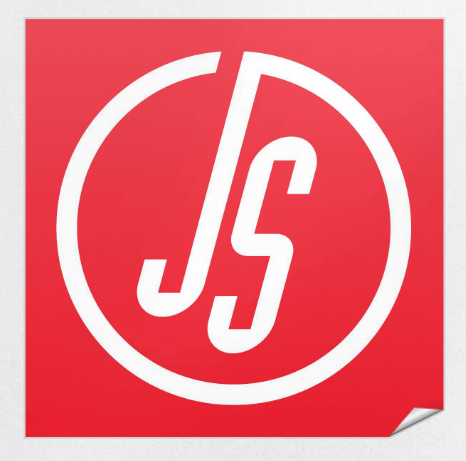Sticker 'JS' (vierkant)